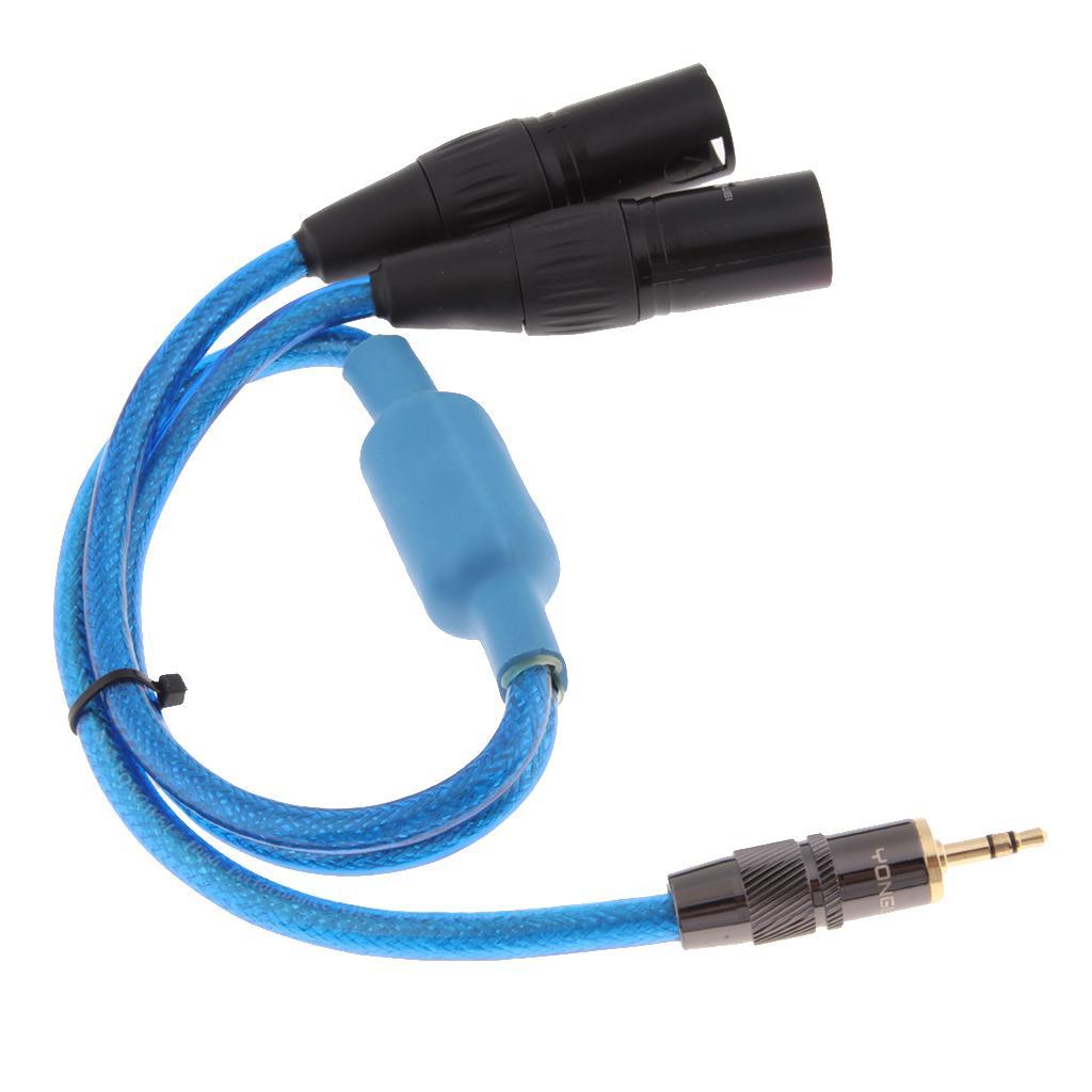 2Pieces 1/8 Inch to Dual XLR Stereo Splitter Cable - Male