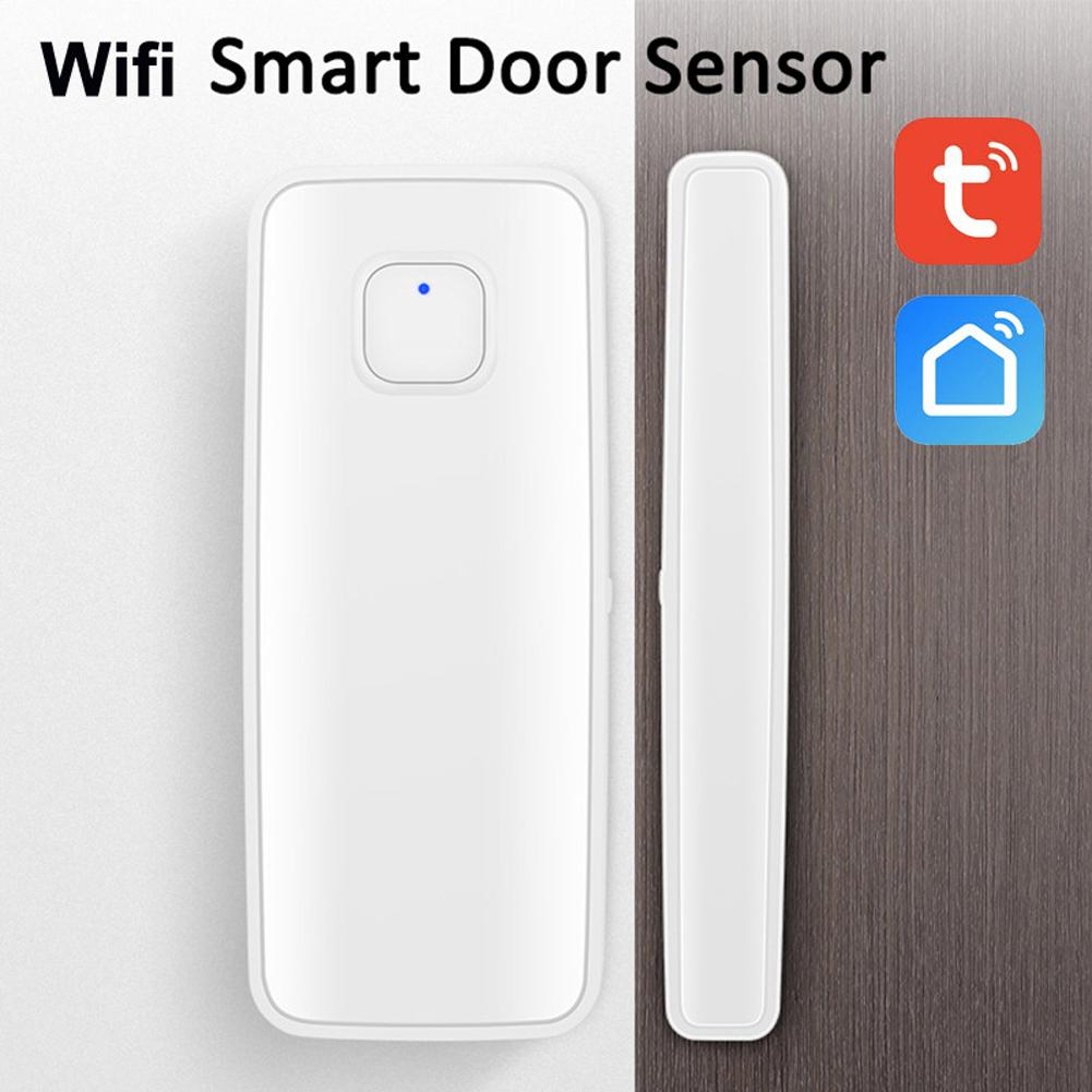 Tuya WiFi Intelligent Door Sensors Intelligent Home Linkage Equipment Intelligent Home Devices Wireless Voice View APP View Functions Burglar Alarm Sensors Compatible With Alexa Google Home