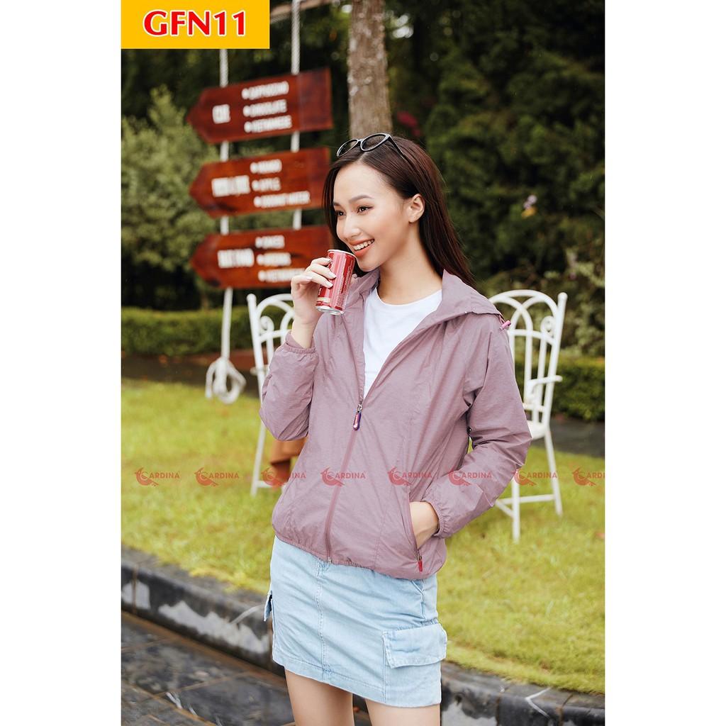 Áo khoác gió Nữ 2 lớp cao cấp lót lưới Nhật Bản, Siêu phẩm cản gió chống nước kèm túi đựng đa năng