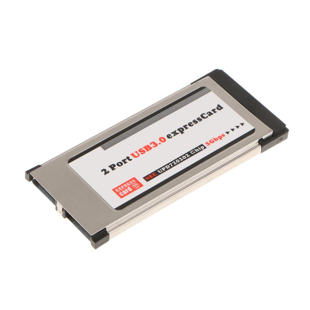 Laptop 2Port USB3.0 Express Card NEC Chipest 34mm Hidden Adapter