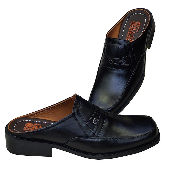 Dép Bít Mũi Nam Da Bò Thật TiTi ĐÔ Cao Cấp GSB2078d