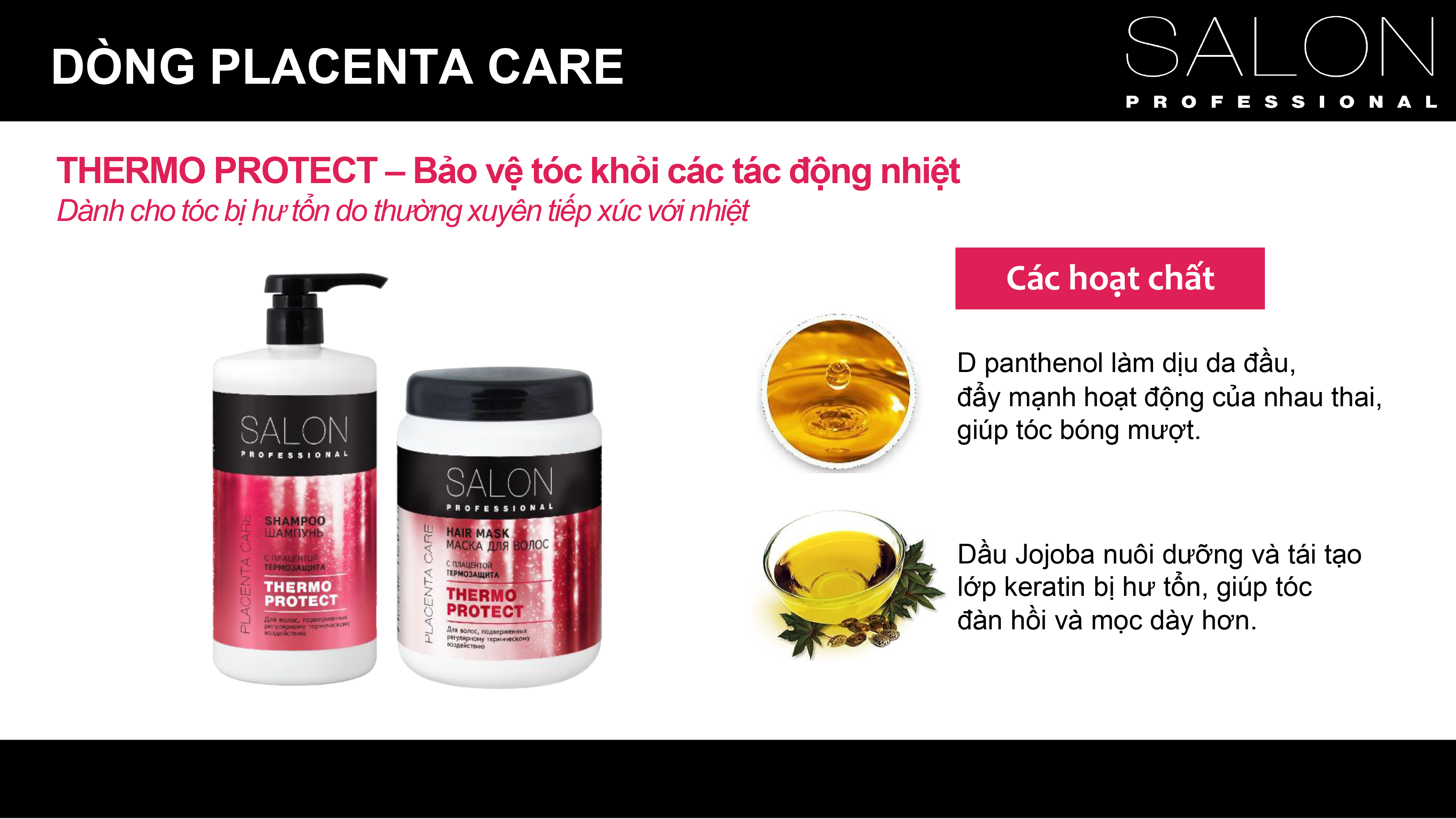 Dầu gội SALON PROFESSIONAL bảo vệ tóc khỏi các tác động nhiệt 1000ml