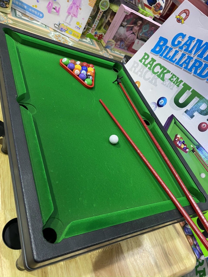 Bàn bi-a lót nỉ size 44cm giải trí