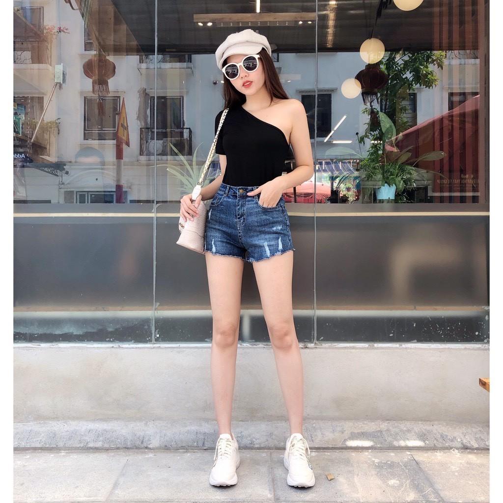 Áo Lệch Vai Cao Cấp chất cotton, siêu co giãn