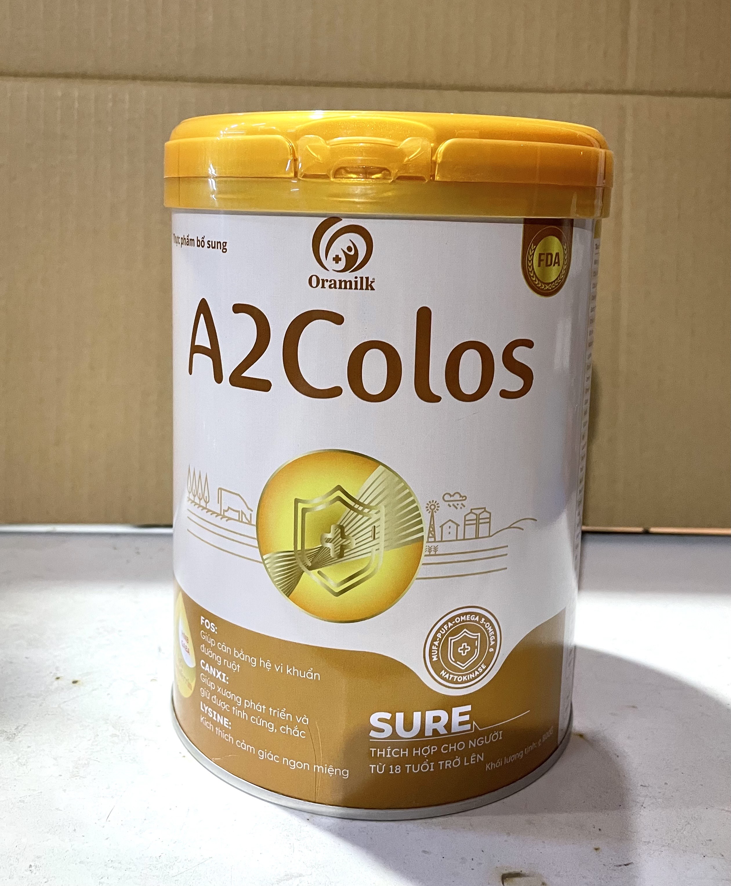Combo 5 lon Sữa bột A2Colos SURE lon 800g - Thay thế bữa ăn phụ, bổ sung vitamin và khoáng chất cho người dùng