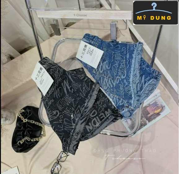 QUẦN SHORT JEAN HOẠ TIẾT. XẺ ĐÙI - FORM CHUẨN