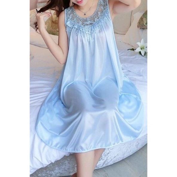 Váy ngủ nữ lụa xuất xứ Quảng Châu hàng cao cấp