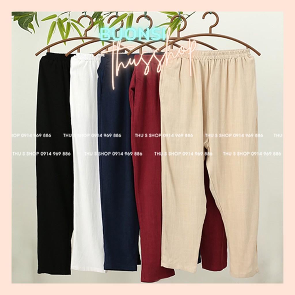 Quần Baggy Nữ Nhiều Màu Ống Rộng Chất Đũi Thái Mát mặc nhà đi chơi du lịch siêu xinh