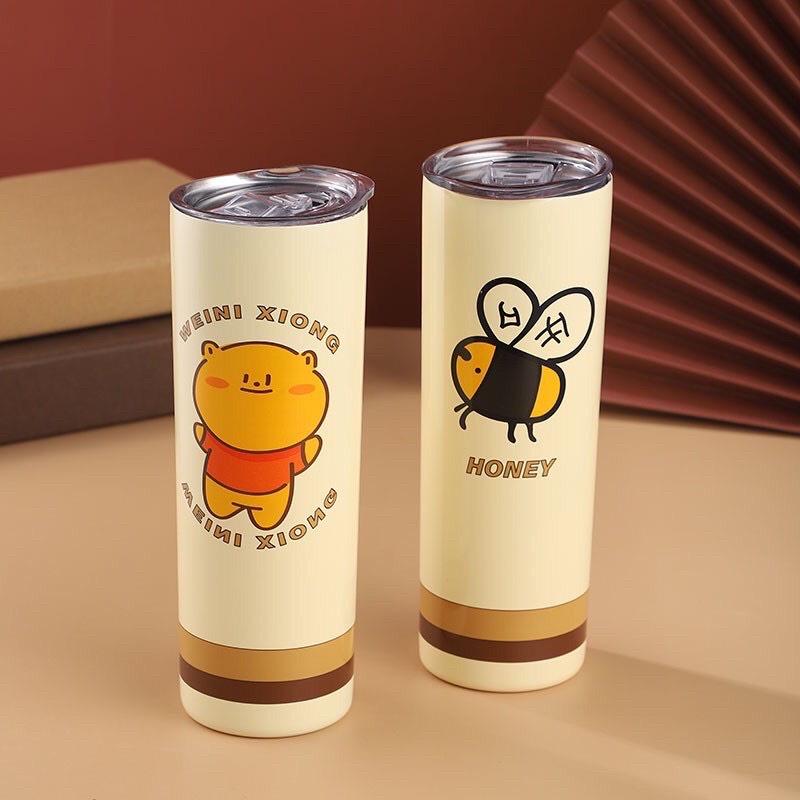 Ly giữ nhiệt loại lớn inox 304 không gỉ tặng kèm ống hút có nắp đậy 650ml sang trọng