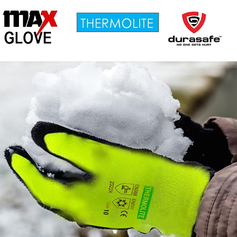 Găng tay mùa đông SEAVIEW THERMOLITE 10-gauge, chống cắt, siêu nhẹ, dày, phủ Polyester/Acrylic Yarn Knit Liner, Hi-Viz