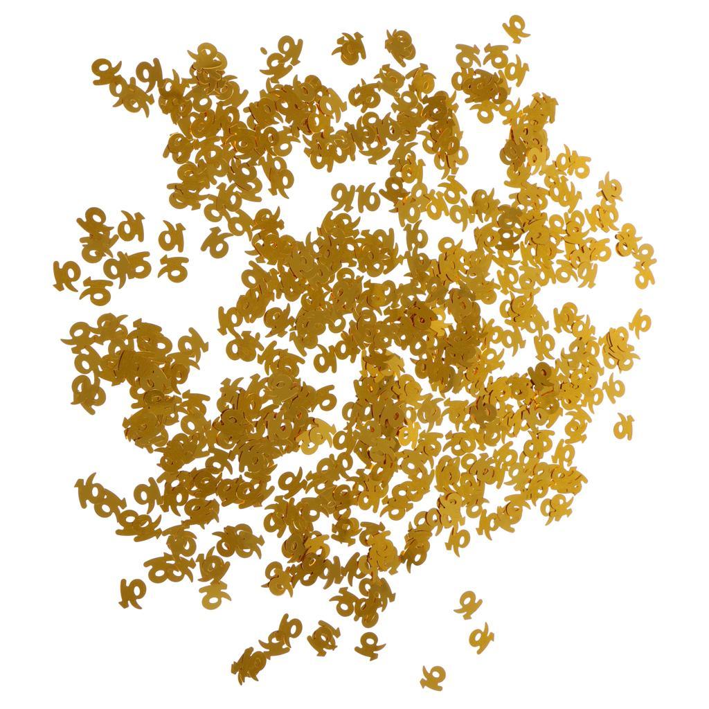 2X Table Confetti Age Birthday Party Wedding Anniversary Table Confetti Gold 16