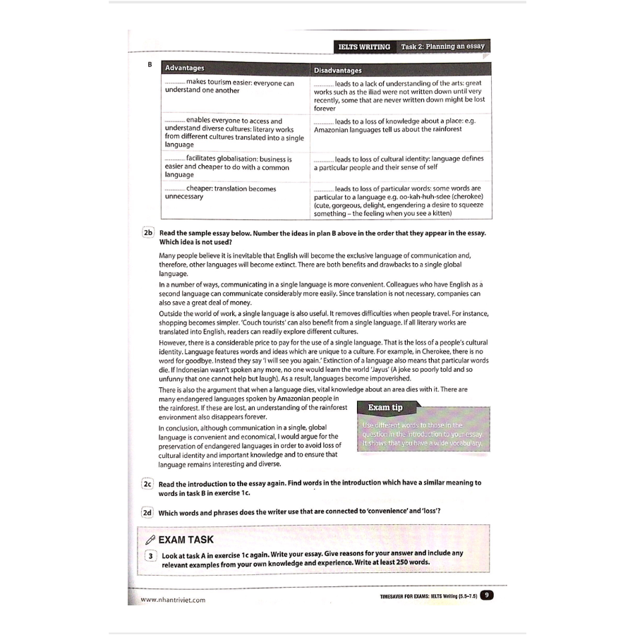 Sách Timesaver For Exams - IELTS Writing 5.5 - 7.5