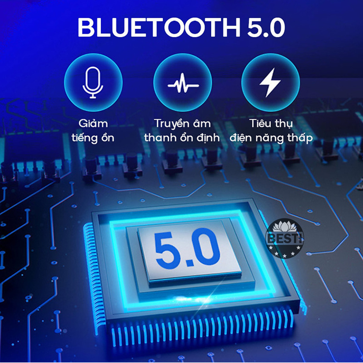 Tai Nghe Bluetooth 5.0 Không Dây Nhét Tai Mini Thể Thao Thông Minh Chống Nước - Màn Hình Led Thể Hiện Mức Pin – Hàng Chính Hãng