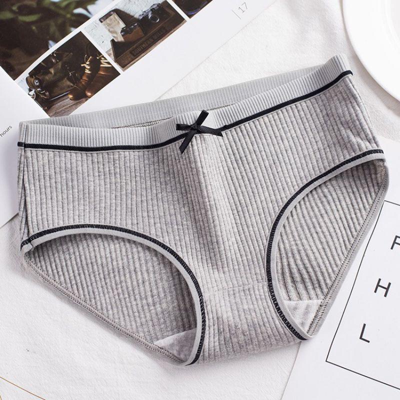 HÀNG ĐẸP - Quần lót nữ cotton gân tăm phối nơ cực xinh