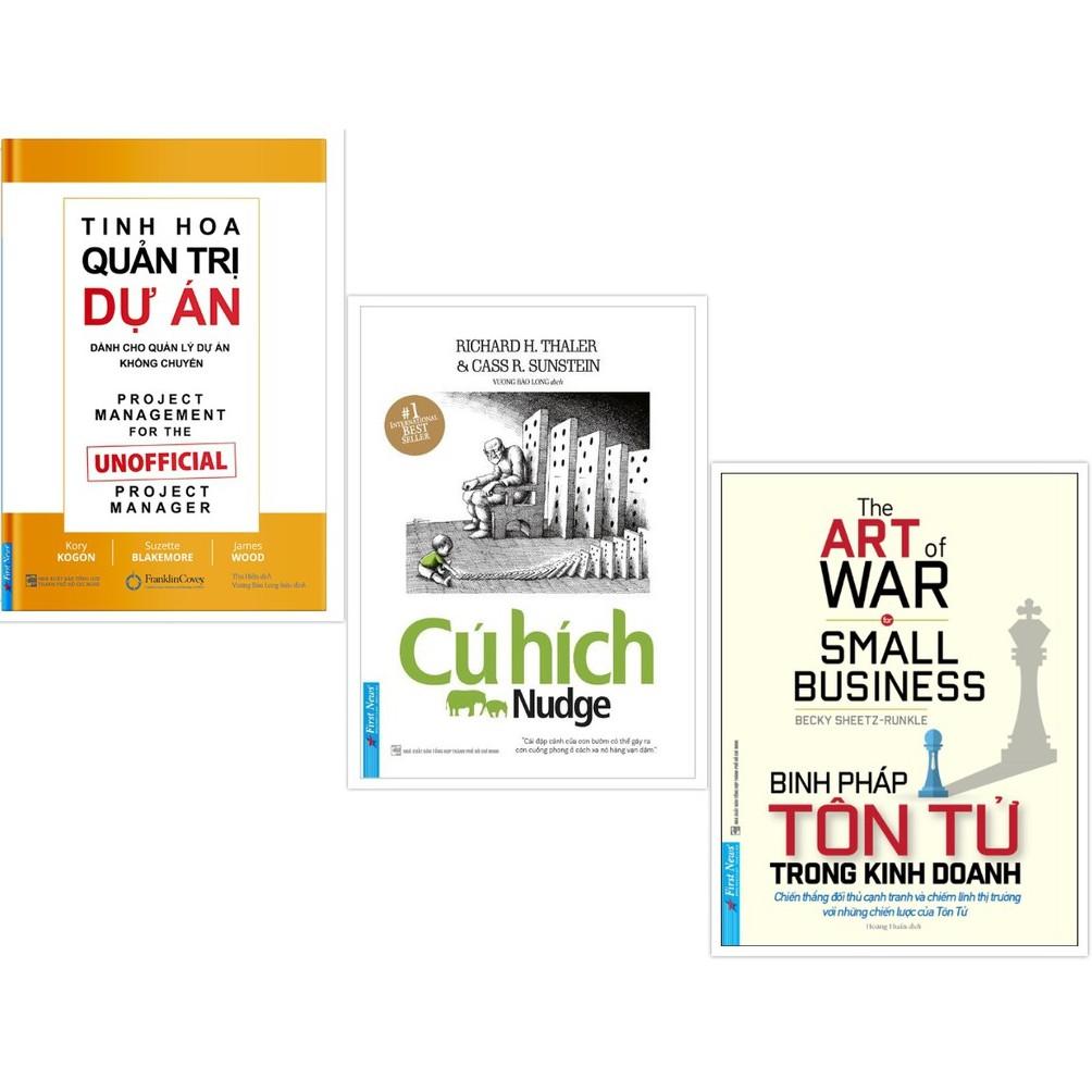 Sách - Combo Tinh hoa quản trị dự án + Cú hích + Binh pháp Tôn Tử trong kinh doanh - FirstNews