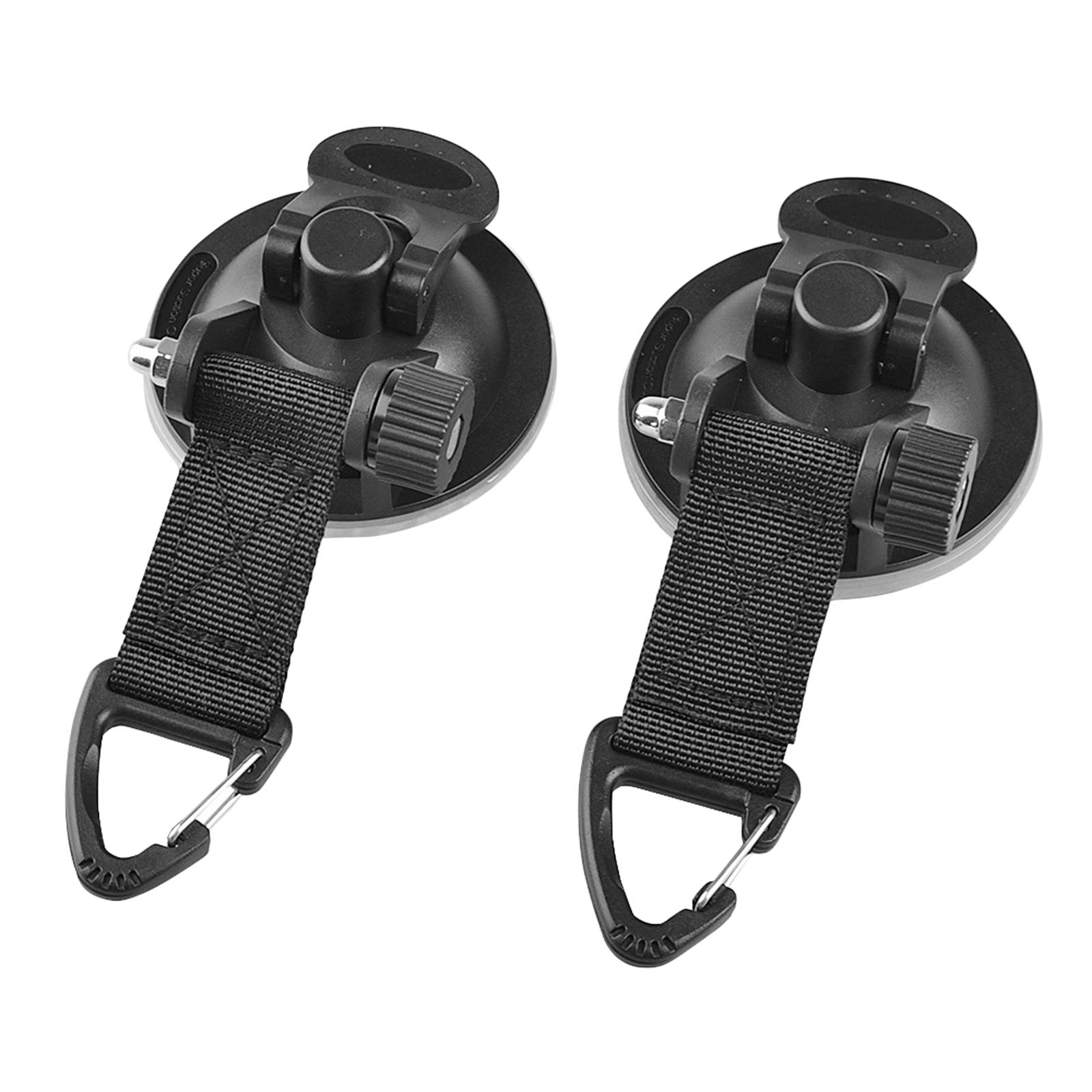 2X Heavy Duty Power Reusable Carabiner Suction Cup Hook Waterproof for