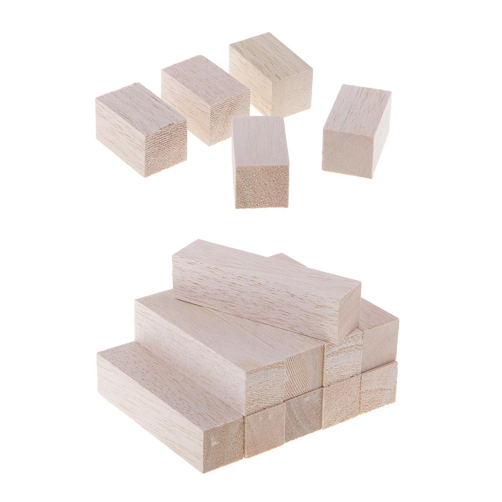 Bộ 15 Miếng Gỗ Balsa Khối Hình Khối TỰ LÀM Để Tạo Hình Thủ Công làm việc Gỗ Chất Liệu