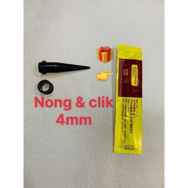 Bộ khuyên tai và clik 4mm