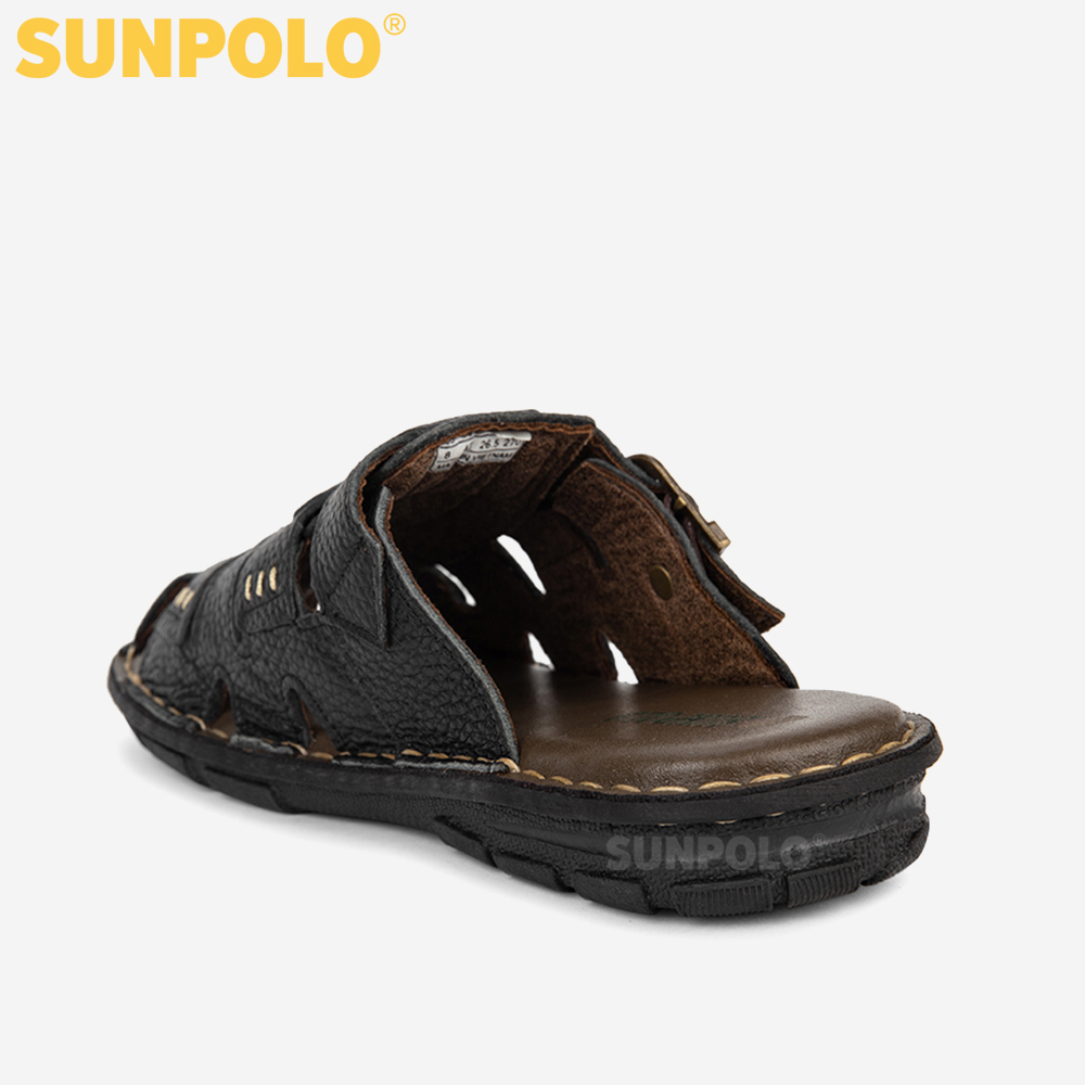 Dép Nam, Dép Bít Mũi Nam Da Bò SUNPOLO SUA011