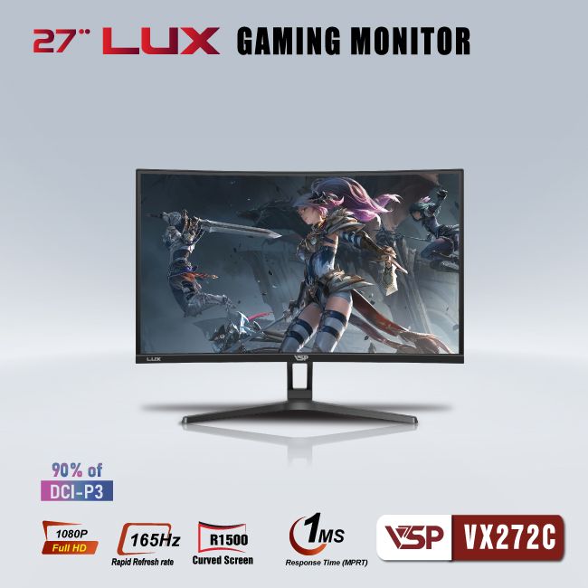 Màn Hình Cong VSP VX272C ( 27inch/165Hz/1500R/VA/1ms ) - Hàng Chính Hãng