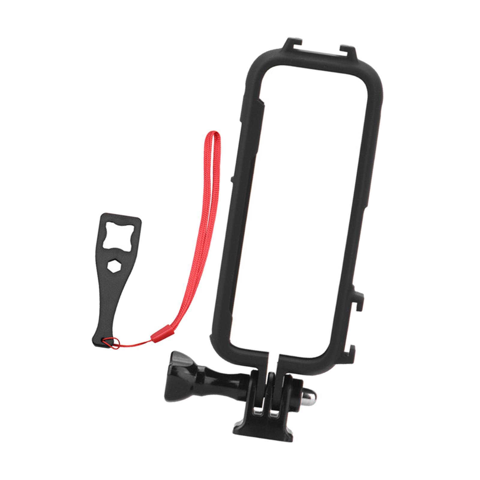 Durable Action Camera Protection Frame Housing Case with 1/4 Adapter Mount Drop Resistant Sports Camera Cage for One x3 Replacement