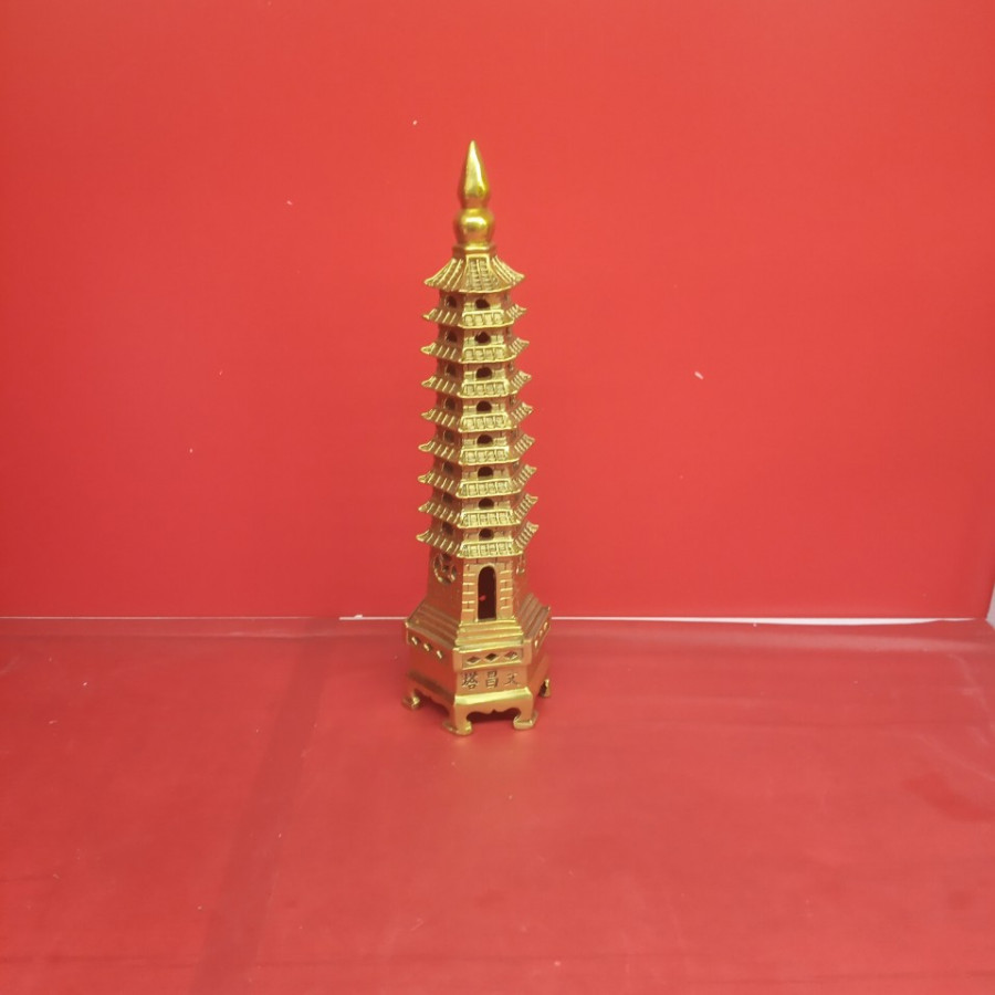 Tháp văn xương 9 tầng bằng đồng 18cm