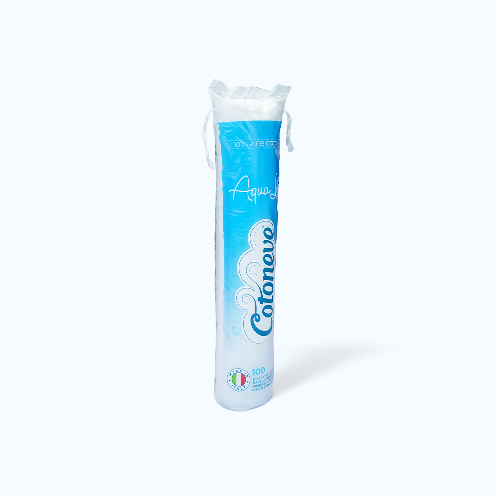 Bông Tẩy Trang May Viền COTONEVE Aqua Life (Gói 100 miếng)