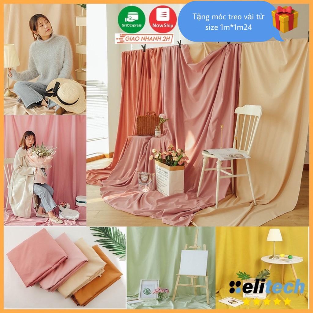 Vải Phông nền chụp ảnh, phông nền vải trơn, background chụp ảnh quần áo lookbook và livetream, decor phụ kiện trang trí