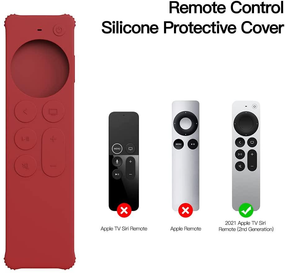 Vỏ Bảo Vệ Điều Khiển Từ Xa Bằng Silicon Cho Apple TV 4K Siri Remote 2021 Vỏ Mềm Chống Sốc Chống Trượt Vỏ Bảo Vệ Điều Khiển Từ Xa