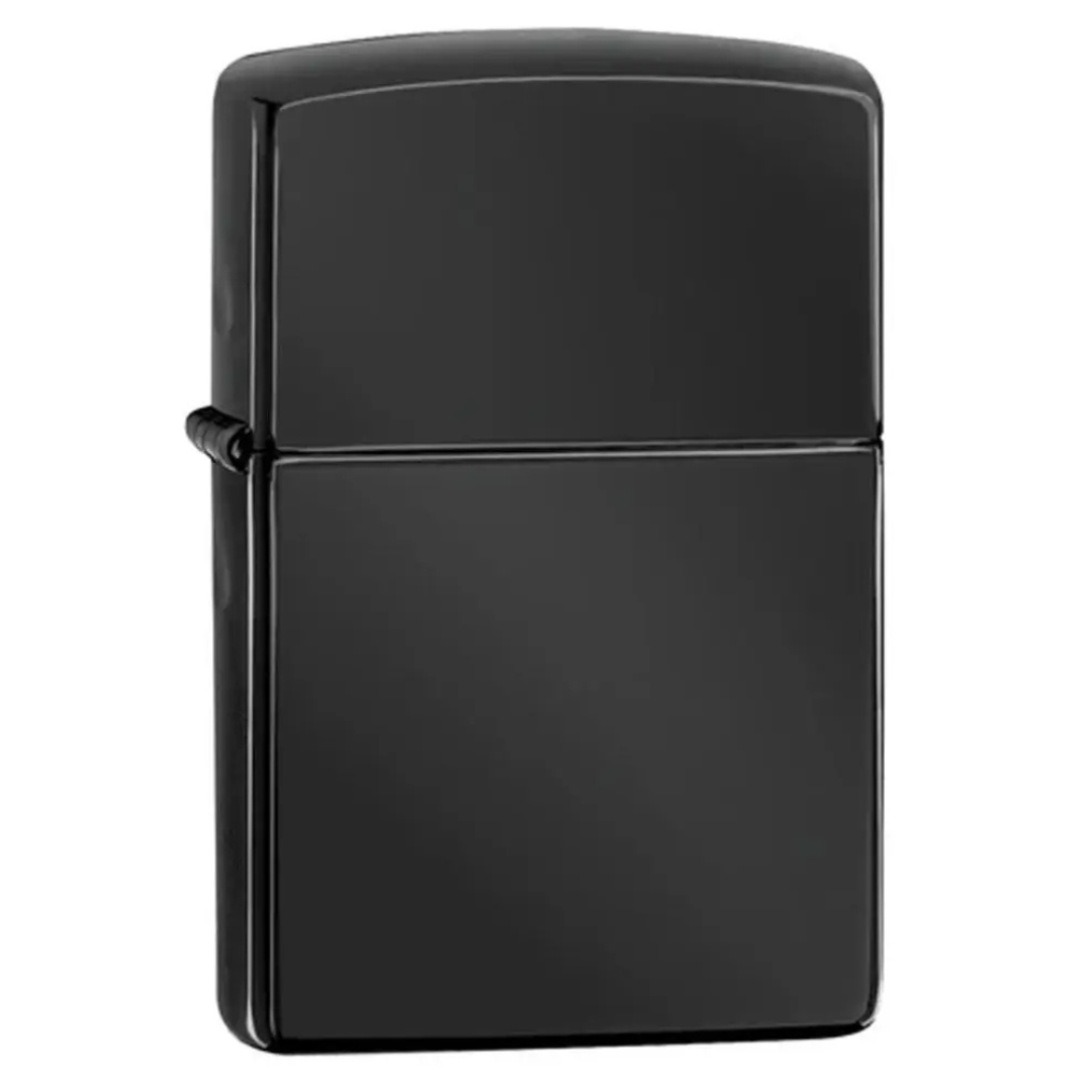 Bật lửa Zippo High Polish Black - Dòng Mạ Đen Bóng Gương Chính Hãng Mỹ, Vỏ Đồng Thau Sang Trọng, Chống Gió Cao Cấp