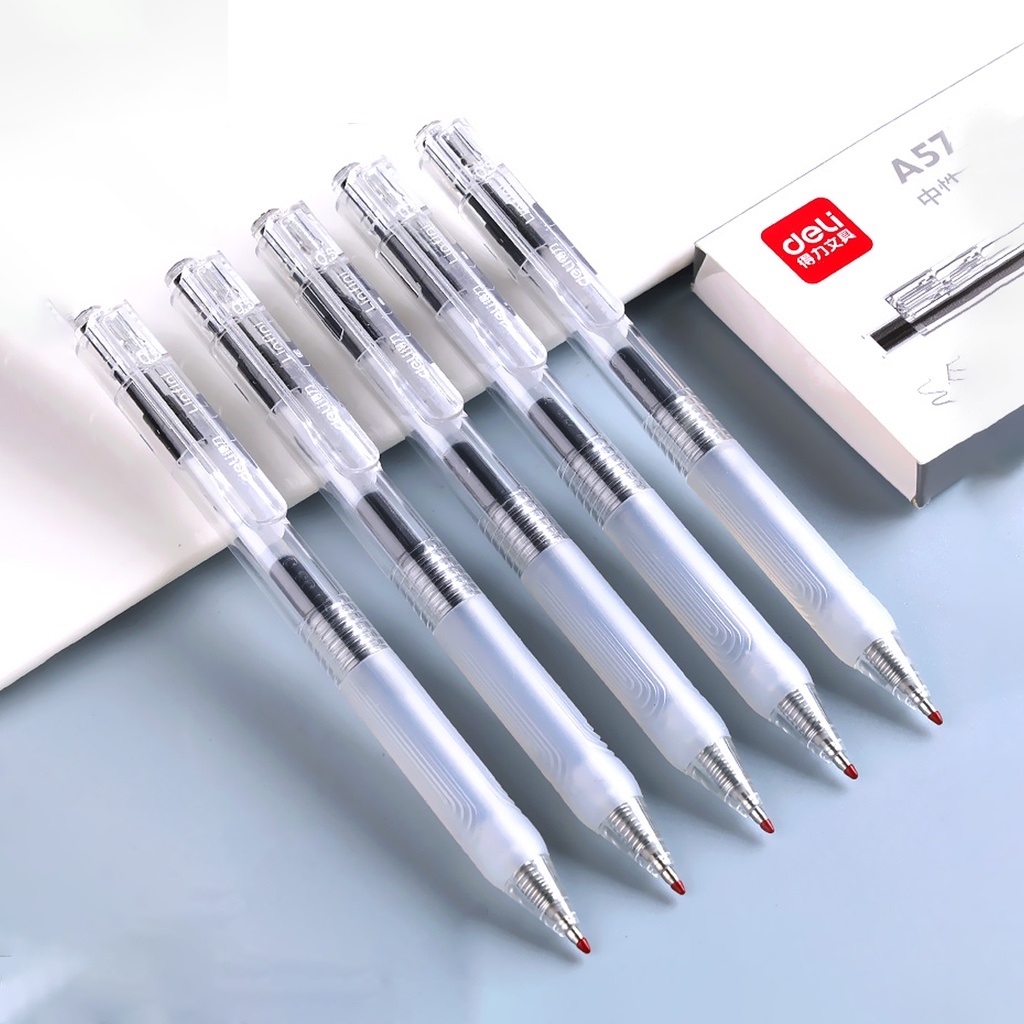 Hộp 5 Bút gel Deli A575 ngòi 0.5mm