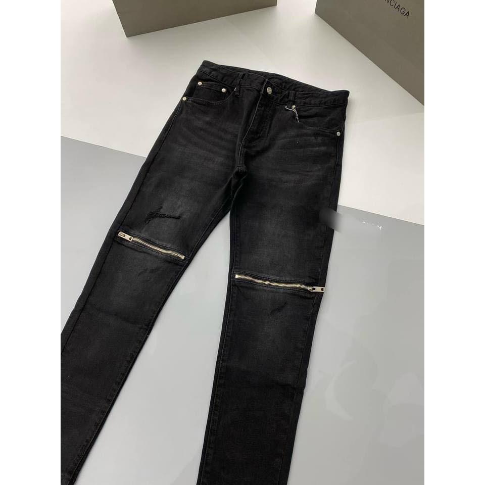 QUẦN JEAN RÁCH MIX KHÓA ZIP GỐI
