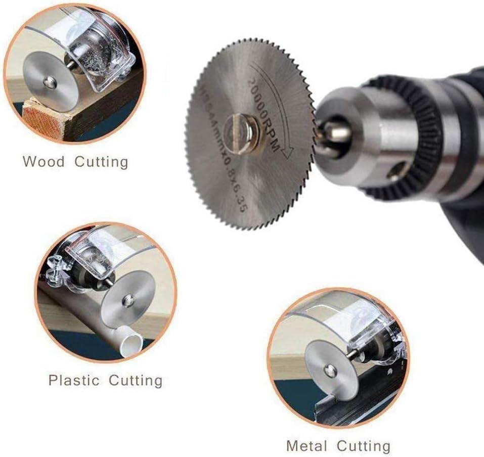 Mới 7Pc Dụng Cụ Xoay Lưỡi Cưa Gỗ Cắt Hình Tròn Lưỡi Cưa Đĩa Cho Dụng Cụ Quay Chuck Với 1/8" Nối Dài Vỏ