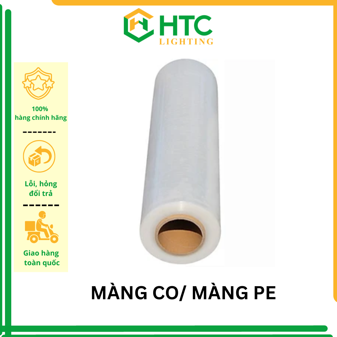 Combo 6 Cuộn Màng Bọc Hàng, Màng Co, Màng Chít, Màng PE, Màng Quấn Pallet bảo vệ hàng hóa 25cm x 1.15kg/cuộn