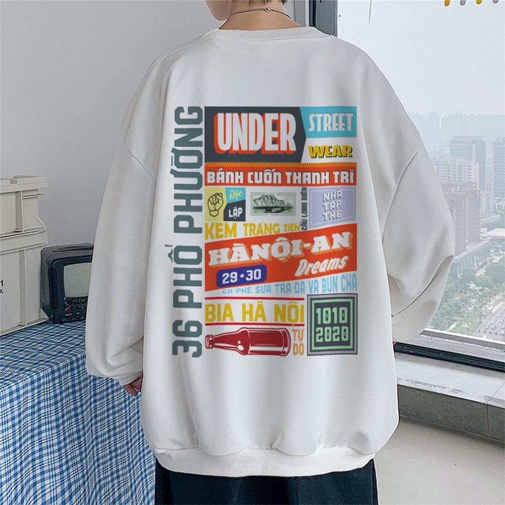 Áo hoodie nỉ under hà nội áo sweater Nam Nữ Unisex In Hình Local Brand Streetwear Oversize Form Rộng