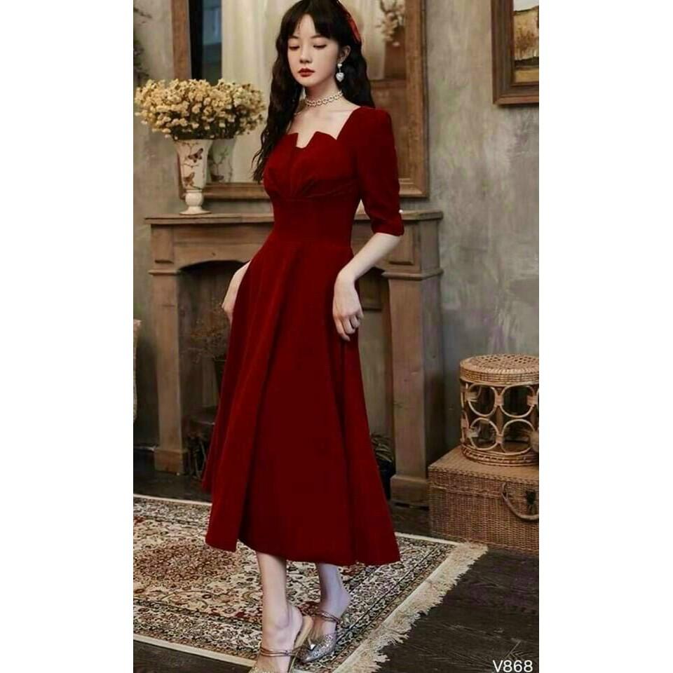 Váy đầm xòe tay lỡ thời trang dạ hội dự tiệc công sở