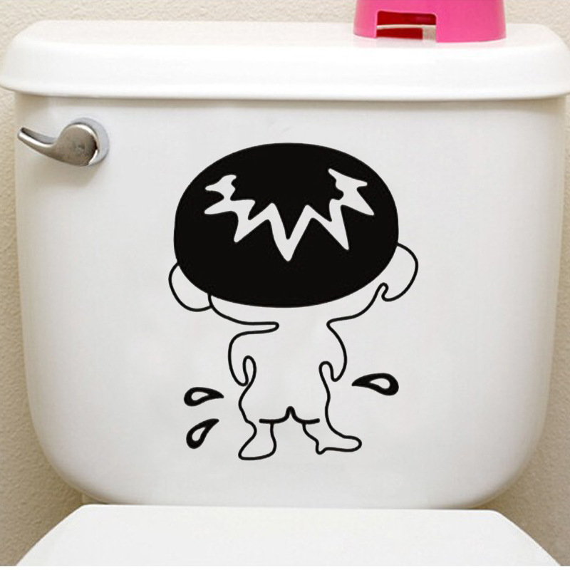 Decal dán trang trí bồn cầu siêu dễ thương chống thấm nước dễ dàng lau chùi