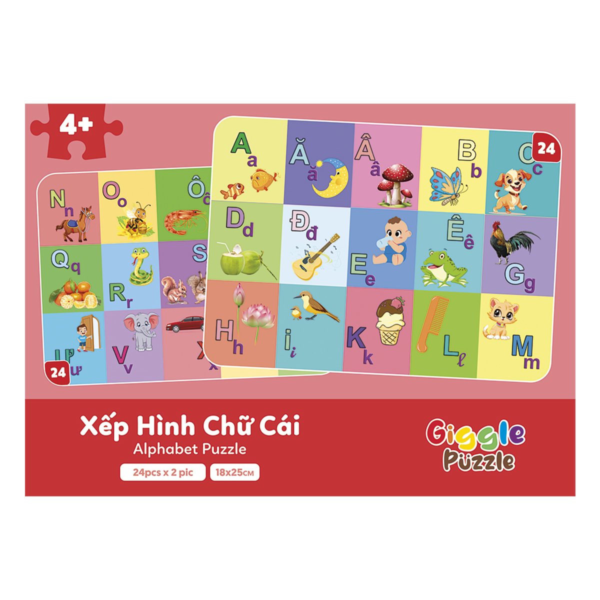 Đồ Chơi Xếp Hình Cho Trẻ Giggle Puzzle , Xếp Hình Nguyễn Trắc, Đồ Chơi Trẻ Em - 24,48,96 Mảnh- Xếp hình Puzzle