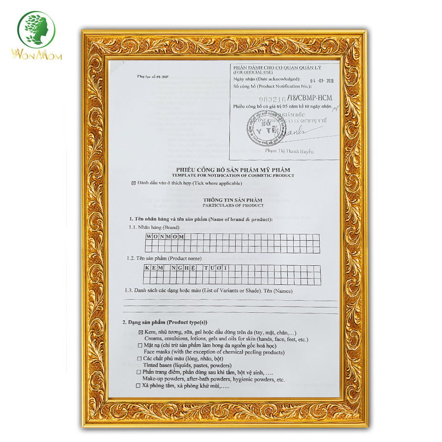 Bộ dưỡng trắng hồng, mịn màng da mặt Wonmom