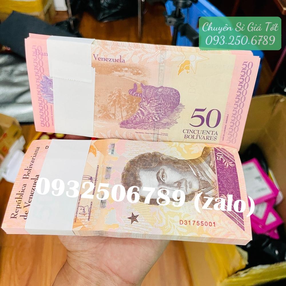 Set 10 tờ Tiền Phong Thủy Hình Con Mèo 50 Bolivares Venezuela 2023, tặng bao lì xì, Lì Xì Tết - NELI