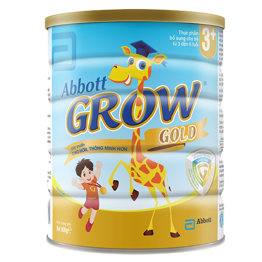 Sữa Bột Abbott Grow Gold 3+ cho trẻ từ 3 - 6 tuổi (900g)