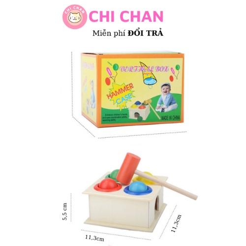 Đồ chơi đập bóng hộp vuông 4 quả bóng tròn giáo dục vận động tinh, thô