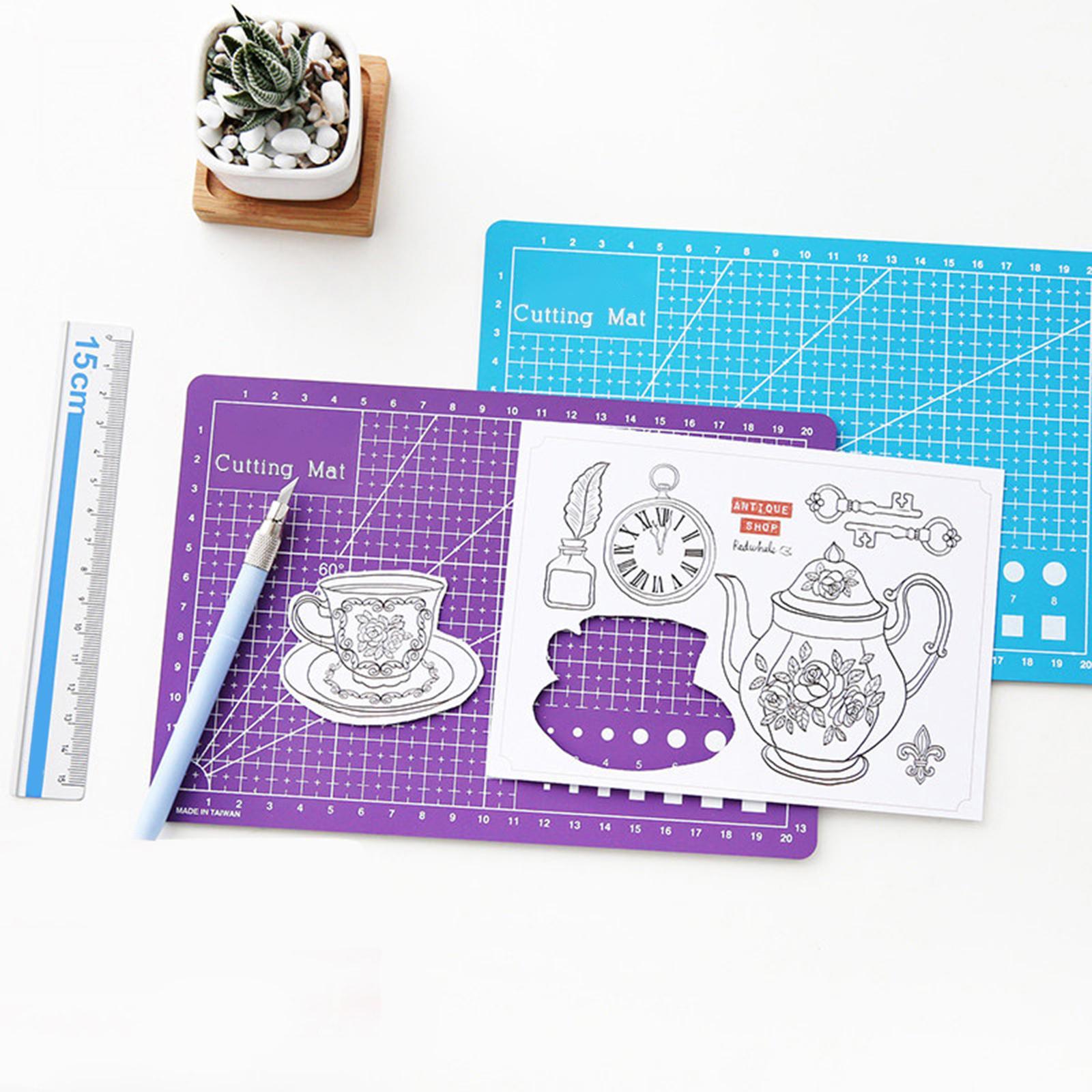 Precision Carving Craft Hobby Kit Includes Carving Blades, Cutting Board, Steel Ruler for DIY Art Work Cutting, Stencil, Scrapbook