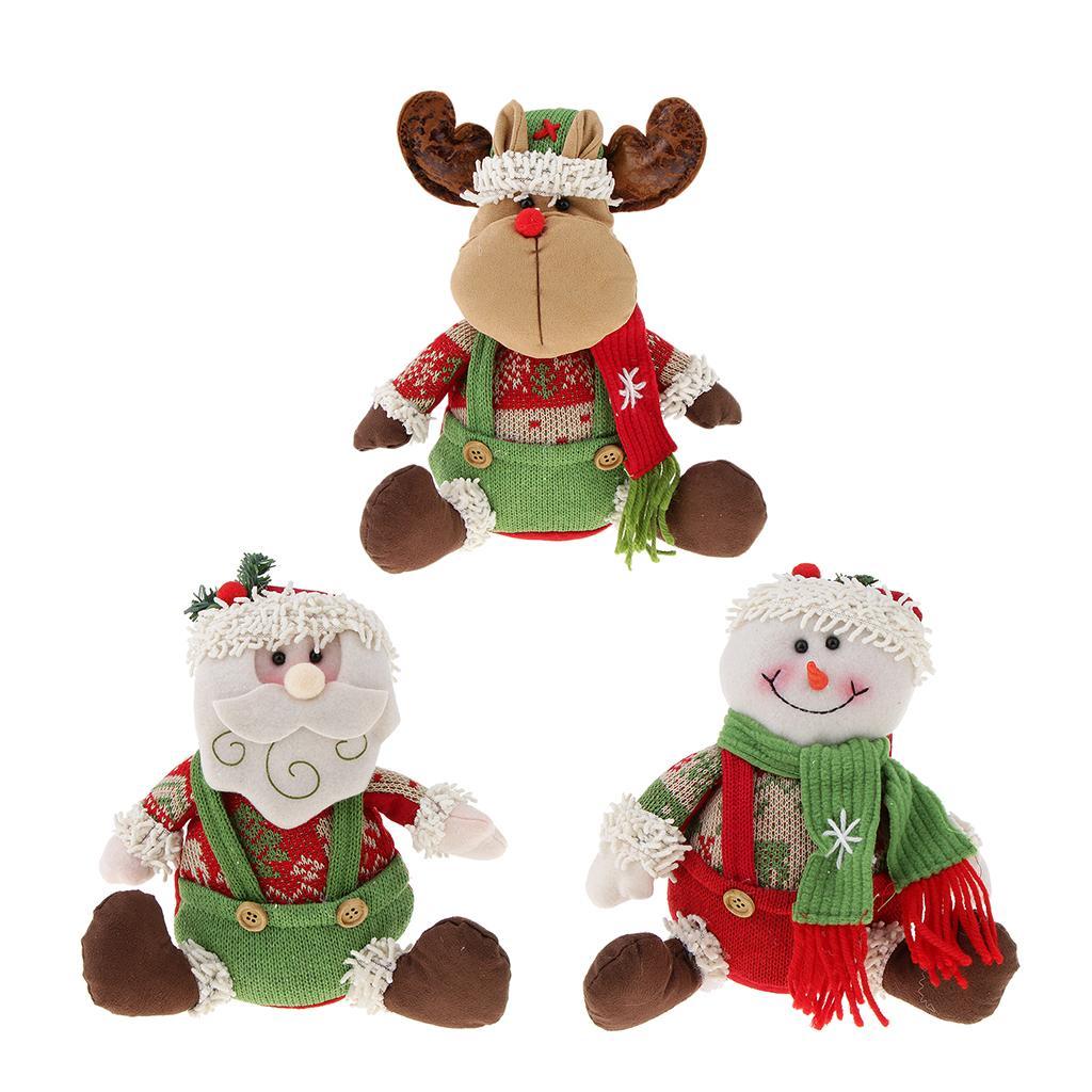 Christmas Sitting Plush Doll Gift Toy Christmas Ornament Home Decor