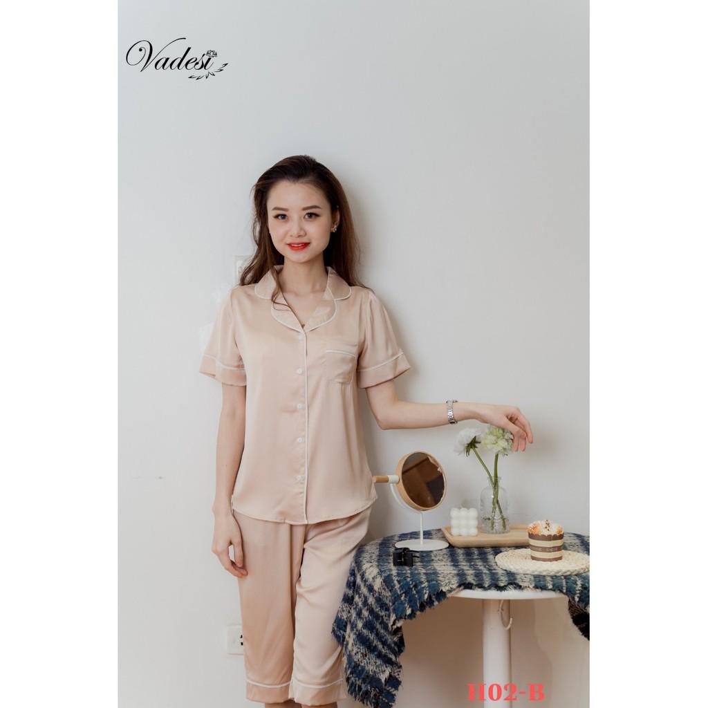 Bộ Pijama Lụa, Bộ Lửng Nữ - Vadesi , Thời Trang Nữ, Bộ Mặc Nhà Nữ Mùa Hè, Đồ Bộ, Đồ Ngủ Đẹp