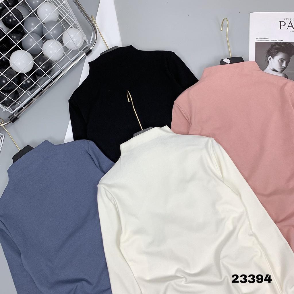 23394 A23394-Áo cotton c.leo trơn TK