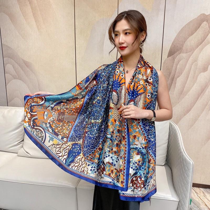 Khăn choàng cổ lụa du lịch biển che nắng size 90x180cm