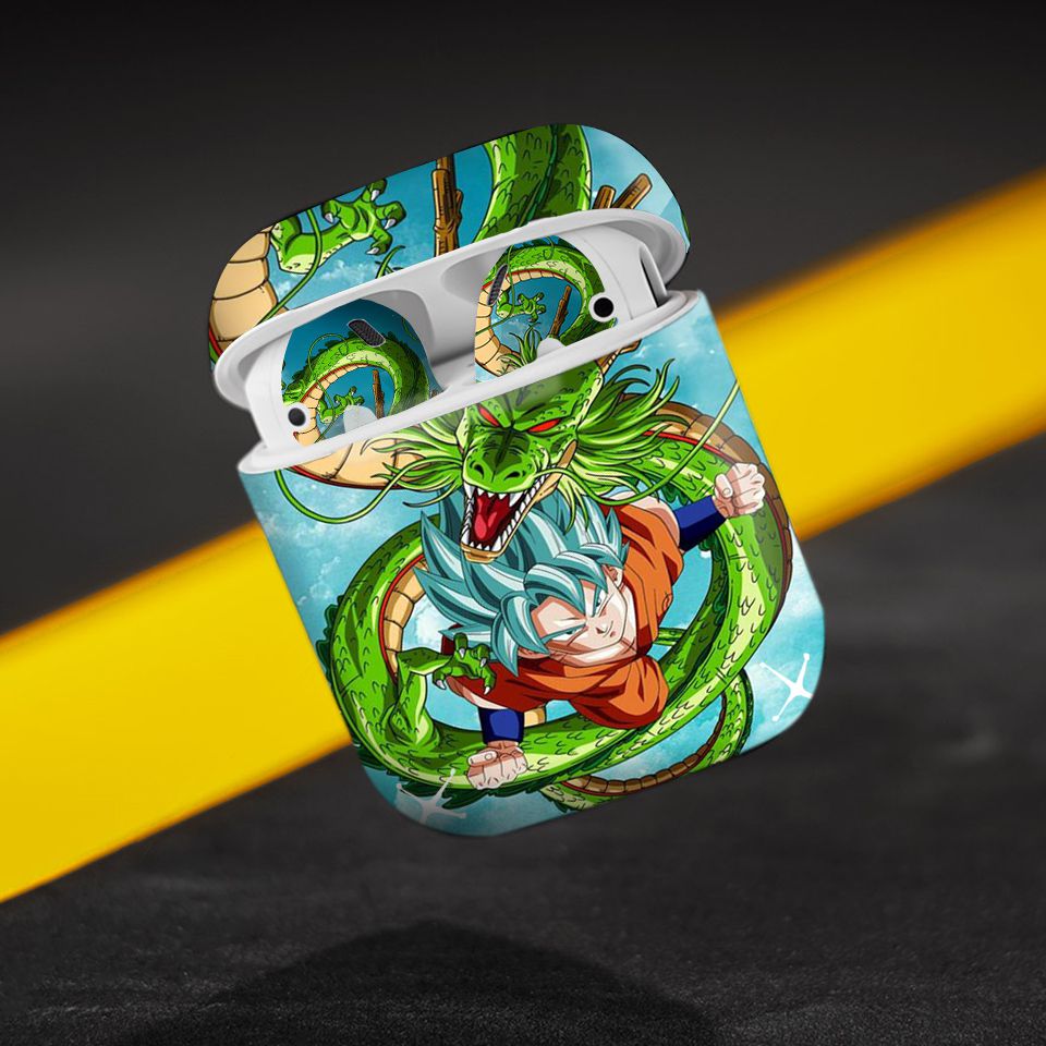 Miếng dán skin chống bẩn cho tai nghe AirPods in hình Songoku Dragon Ball - 7vnr019 (bản không dây 1 và 2