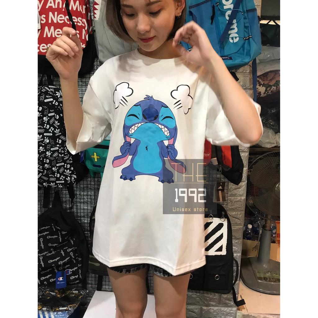 Áo thun áo phông tay lỡ Unisex nam nữ STITCH 2 màu full size M L XL THE 1992