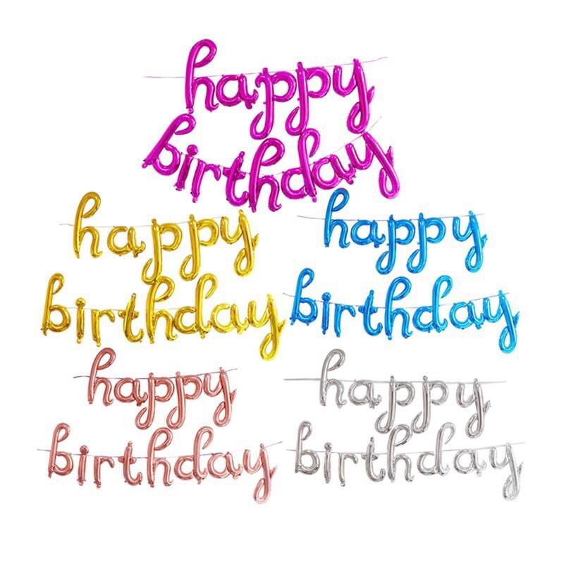 Hah Bộ chữ happy birthday chữ thường dạng rời trang trí sinh nhật